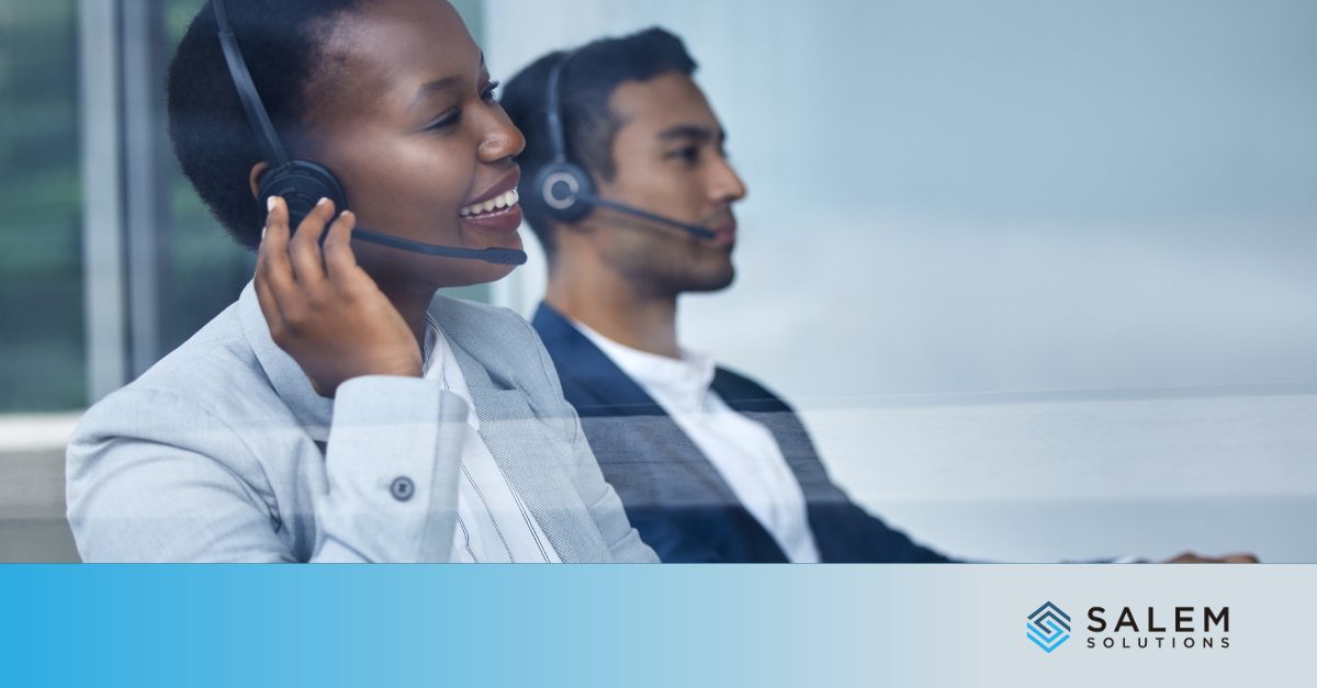 Contact center agents representing federal staffing trends in government program customer service.